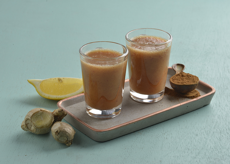 Suco de maca com gengibre e canela