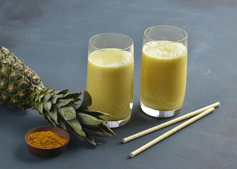 Suco de Abacaxi com Açafrão e Leite de Côco | Receitas Kitano