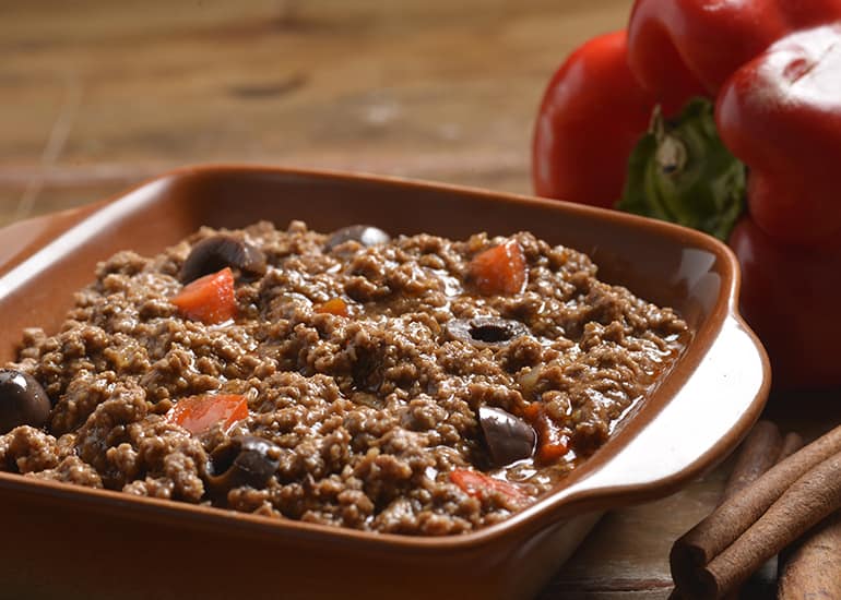 Carne Moída Refogada com Canela e Pimenta-do-Reino