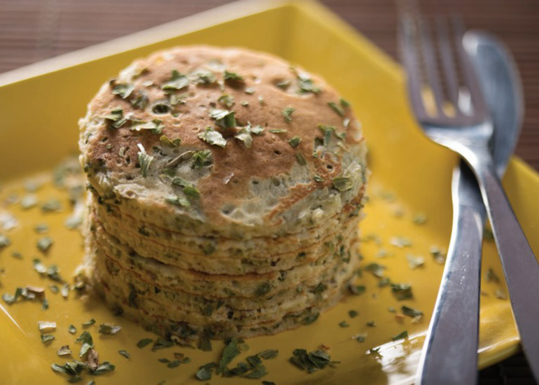 Panqueca de Cebolinha Verde